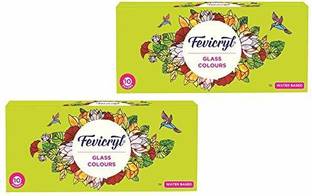 Fevicryl WATER BASED GLASS COLOURS Pack of 2 (115 ml Each)