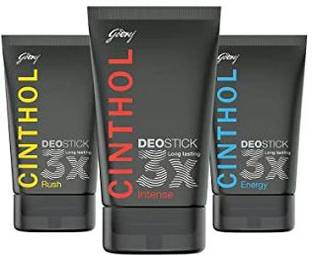 CINTHOL Deo Stick-/Rush, Intense, Energy Deodorant Stick  -  For Men