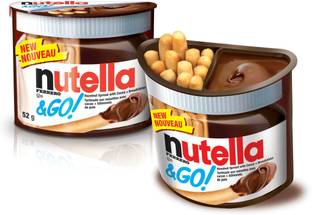 nutella Hazelnut Spread with Cocoa & Bread sticks, 52g each (Pack of 2)