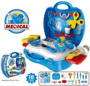 Unique Creation Medical Suitcase Set Toys for Girls and Boys, Multicolor