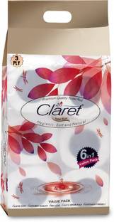 CLARET 6 in 1 (3 PLY) Toilet Paper Roll