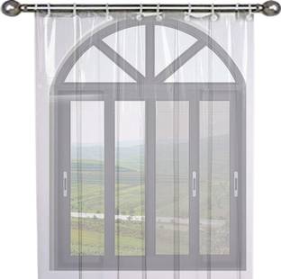 Pop Shade 214 cm (7 ft) PVC Transparent Door Curtain Single Curtain