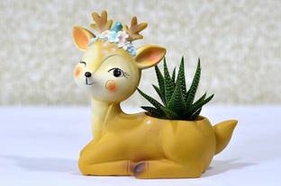 Pancikaa Deer Resin Succulent Planter Flower Pot Handicraft Planter, Plant Container Set