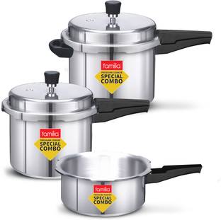 Familia FAL 235 Special Combo Pack 2 L, 3 L, 5 L Outer Lid Induction Bottom Pressure Cooker
