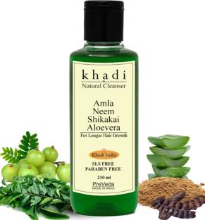 KHADI Organic Amla Neem Shikakai Aloevera Natural & Herbal Best Anti Hair Fall Shampoo Sls & Paraben Free