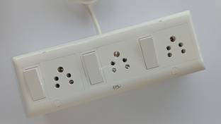 Madhav Enterprise 3 Socket Modular Extension Boards (White) 3  Socket Extension Boards