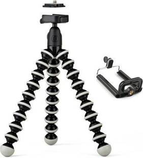 Asotai fully flexible Portable & Foldable Camera & Mobile Tripod with Mobile Clip Holder Bracket Fully Flexible Mount Cum Tripod Stand with Three-Dimensional Head & Quick Release T2 Plate Gorilla Tripod 10" - DSLR , Smartphone & Action Cameras mobile holder Octopus Stand/mobile Holder Gorillapod Tripod Kit Tripod