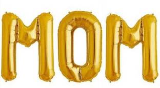 CC&S Solid "MOM" Decoration Letter Foil Balloon Letter Balloon