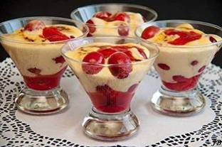 SARDAR CREATION Glass Serving Bowl Triangular Ice cream Glass cup, Dessert Bowl - Pudding Bowl, 200 ml