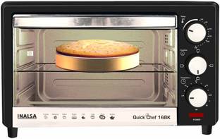 Inalsa 16-Litre Oven Toaster Grill OTG Quick Chef 16BK, Black