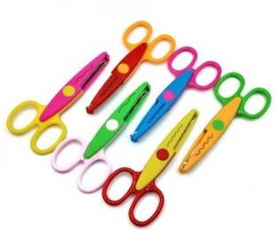 BVM GROUP Pack of 6 , Zig Zag Pattern Scissors Multicolor Scissors