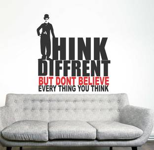 fuzzy 50 cm charlie chaplin quotes Self Adhesive Sticker