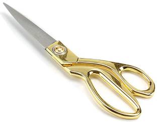 7Q7 Right Handed Sharp and Premium Quality Cutting, Crafting and Creative Scissors (Set of 1, Golden) - 228mm Scissors
