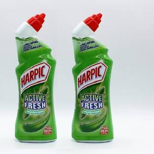 Harpic Active Fresh Mountain Pine 750ml Pack Of 2 Pines Liquid Toilet Cleaner