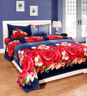 Royal Concepts 144 TC Cotton Double Self Design Flat Bedsheet