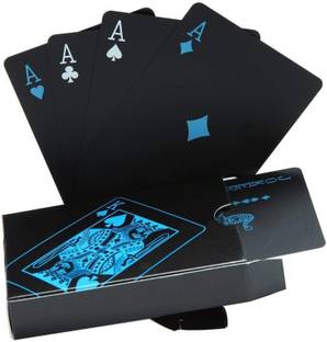 CHESHTA Black Good Quality Plastic Waterproof Colorful Deck Poker Playing Cards