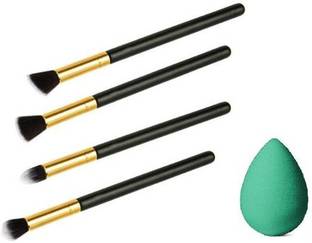 SKINPLUS Makeup Brush Set (Pack of 4) +1 PUFF