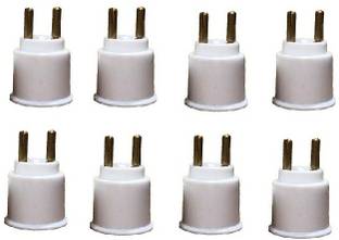 SEASPIRIT Light Bulb Adapter 2 pin to E27 Adapter aluminium base socket set (pack of 8) Plastic Light Socket
