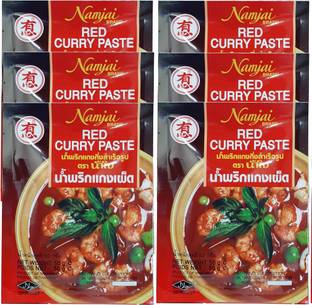 Namjai Red Curry Paste, 50g (Pack of 6)