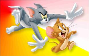 Tom and Jerry Wall Poster For Room With Gloss Lamination M11 Paper Print
