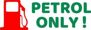 Signkart 35.56 cm Petrol Only Sticker Self Adhesive Sticker