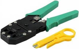 Pitambara Network Cable Tester Network Interface Card 3 in 1 Modular Crimping Tool, Rj45, Rj11 Cat5e/cat6 LAN Cutter 3 in 1 Modular Crimping Tool, R Manual Crimper