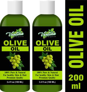 Ventina Organics Coldpressed Olive Carrier for Skin and Hair Oil-200Ml Hair Oil