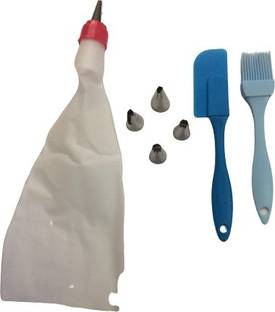 smile4u 5 Icing Couplers with Silicon Flat 2 Pastry Brush Kitchen Tool Set