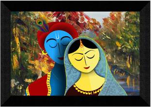 Flipkart Perfect Homes Acrylic Radha Krishna Acrylic 14 inch x 20 inch Painting