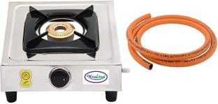 Ninki Fresh Single iron burner with 1.5m pipe Stainless Steel Manual Gas Stove