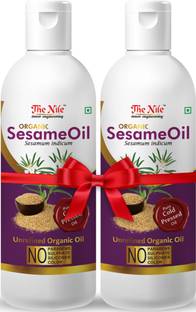 द नाइल त्वचा और बालों के लिए 100% शुद्ध और प्राकृतिक ऑर्गेनिक तिल का तेल 100 ML X 2 (2 बोतल का कॉम्बो) (200 ML) केश तेल