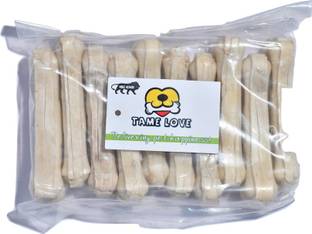 Tame Love 3 Inch 10 Pcs White Digestible Rawhide Pressed Bone Dog Chew For Dogs Dog Chew