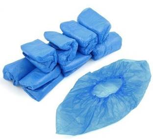 OMX NON WOVEN Disposable Shoe Cover (Pack of 50) PP (Polypropylene) Blue Boots Shoe Cover, Flat Shoe Cover