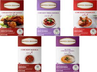Mirza Sahab Spice Combo of 10 (2 Chicken Changezi Masala, 2 Chicken Tikka Masala, 2 Butter Chicken, 2 Chicken/Fish Fry Masala, 2 Chicken Masala)