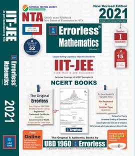 UBD1960 Errorless Mathematics for IIT-JEE (MAIN & ADVANCED) as per New Pattern by NTA New Revised Edition (Set of 2 volumes) by Universal Book Depot 1960