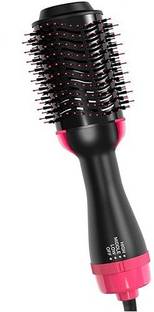 JESAVI ENTERPRISE One Step Hot Air Brush, One-Step Hair Dryer, and Volumizer Styler, Professional 2-in-1 Salon Negative Ion Ceramic Electric Blow Rotating Straightener and Curly Comb with Anti-Scald, Black Hair Styler EHS032 Hair Straightener Brush