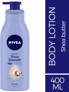 NIVEA Body Lotion for Dry Skin, Shea Smooth, with Shea Butter, For Men & Women