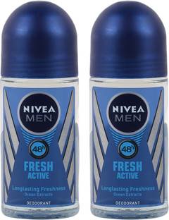 NIVEA Fresh Active 48 Hours Deodorant Roll-on  -  For Men