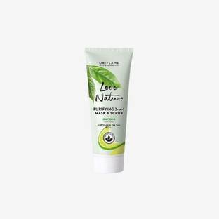 Oriflame Sweden Love Nature 2in1 Purifing Mask & Scrub Tea Tree & Lime Face Wash