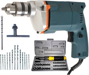Voltron Drill Machine 10 mm 350W with 13 Drill Bit Set , 41Pcs Tool Kit Set Power & Hand Tool Kit