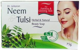 Dr. Jaikaran Neem & Tulsi Herbal and Natural Beauty Soap for Fairness and Glowing Skin