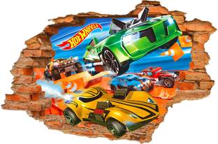 DivineDesigns 46 cm Hot Wheels Self Adhesive Sticker