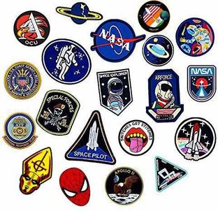 LazyChunks Printed Iron Patches SA Style Decoration for Clothes Printed T-Shirt Thinnest Patches for Jackets; Top; Hats;Bags; Multicolour Design (Pack of 20)