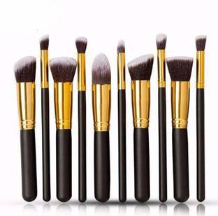 lazygirl Premium Synthetic Kabuki Makeup Brush Set (Pack of 10)