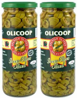 Olicoop Green Sliced Olives |Product Of Spain Olives