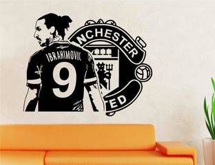 Heaven Decors 73 cm Football player black wall Sticker Size(73*59)cm Removable Sticker