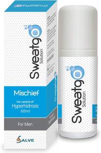 salve Sweatgo Roll on Anti perspirant Hyperhidrosis Sweat Free Healthy Skin For Men in Exclusive Fragrance -(Mischief,60 ml) Sweat Pads