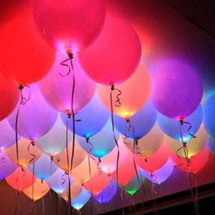 tielooks Solid LED Light Up Balloons Balloon
