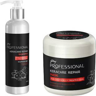 Godrej Professional Keracare Repair Sulphate Free Shampoo (225ml) & Mask (225ML)