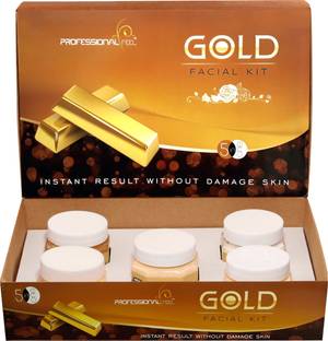 PROFESSIONAL FEEL 24K Gold Facial kit, Beauty Parlour Facial Kit For Women & Men All Type Skin Solution
